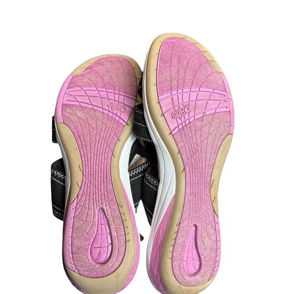 Ryka Black Athletic Slide Sandals With Pink Sole Womens Size 9 - Picture 2 of 7